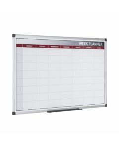 Bi-Office Weekly Magnetic Whiteboard Planner Aluminium Frame 600x450mm - GA0233170