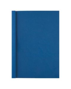 GBC Thermal Binding Cover A4 3mm Clear PVC Front Royal Blue Leathergrain Back (Pack 100) - IB451010