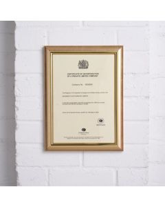 Seco A4 Deluxe Certificate Frame Gold - GDA4CERT