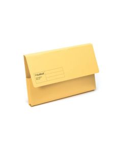 Guildhall Blue Angel Document Wallet Manilla Foolscap Half Flap 285gsm Yellow (Pack 50) - GDW1-YLWZ