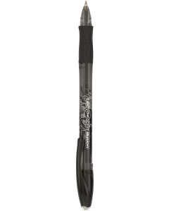 Bic Gel-ocity Illusion Erasable Gel Rollerball Pen 0.7mm Tip 0.3mm Line Black (Pack 12) - 943441