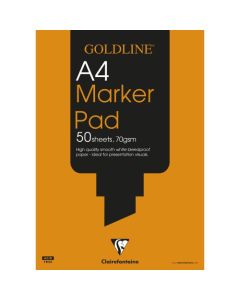 Clairefontaine Goldline A4 Marker Pad 70gsm 50 Sheets White Paper GPB1A4Z