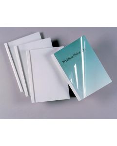 GBC Thermal Binding Cover A4 6mm Clear PVC Front White Silk Gloss Back (Pack 100) - IB370045