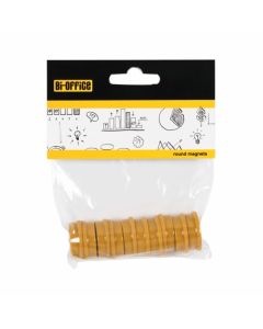 Bi-Office Round Magnets 25mm Yellow (Pack 10) - IM140209