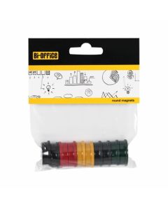 Bi-Office Round Magnets 25mm Assorted (Pack 10) - IM140909