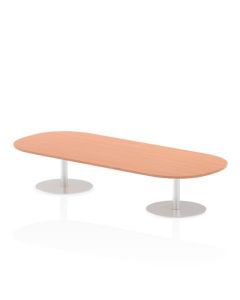 Dynamic Italia 2400mm Poseur Boardroom Table Beech Top 475mm High Leg ITL0190