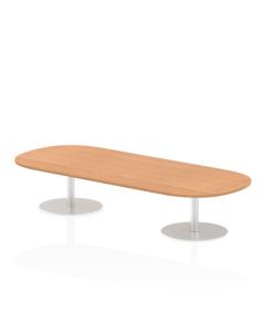 Dynamic Italia 2400mm Poseur Boardroom Table Oak Top 475mm High Leg ITL0194