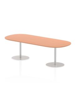 Dynamic Italia 2400mm Poseur Boardroom Table Beech Top 725mm High Leg ITL0196