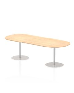 Dynamic Italia 2400mm Poseur Boardroom Table Maple Top 725mm High Leg ITL0199