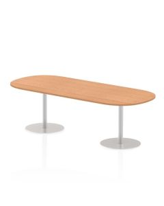Dynamic Italia 2400mm Poseur Boardroom Table Oak Top 725mm High Leg ITL0200