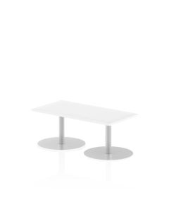 Dynamic Italia 1200 x 600mm Poseur Rectangular Table White Top 475mm High Leg ITL0228