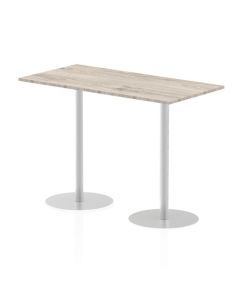 Dynamic Italia 1600 x 800mm Poseur Rectangular Table Grey Oak Top 1145mm High Leg ITL0297