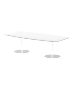 Dynamic Italia 2400mm Poseur High Gloss Table White Top 725mm High Leg ITL0325