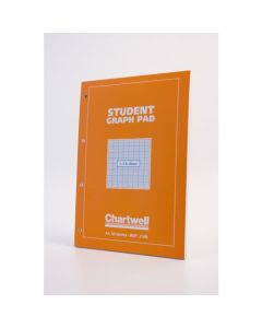 Chartwell Student A4 Graph Pad 1/5/10mm Grid 70gsm 50 Sheets White/Blue Gridded Paper (Pack 10) - J14BZ