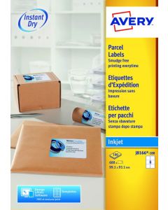 Avery Inkjet Address Label 99x93mm 6 Per A4 Sheet White (Pack 600 Labels) J8166-100