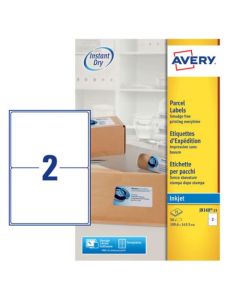 Avery Inkjet Address Label 200x143.5mm 2 Per A4 Sheet White (Pack 50 Labels) J8168-25