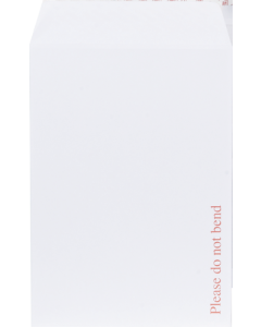 Plus Fabric Board Backed Envelope C4 Peel and Seal Plain Power-Tac 120gsm White (Pack 125) - K29470