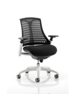 Flex Chair White Frame Black Back KC0055