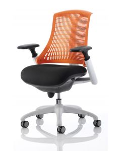 Flex Chair White Frame Back With Orange Back KC0059