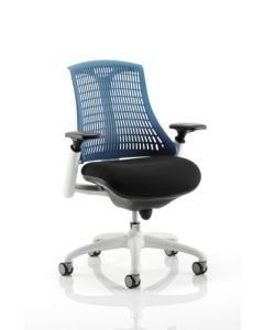 Flex Chair White Frame Blue Back KC0060