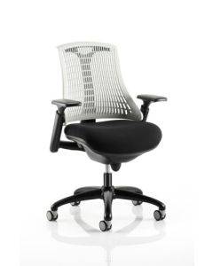Flex Chair Black Frame With Moonstone White Back KC0072