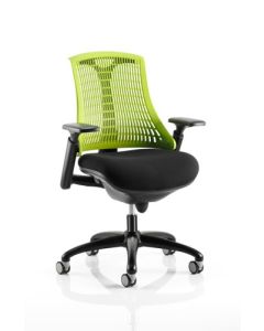 Flex Chair Black Frame With Green Back KC0074