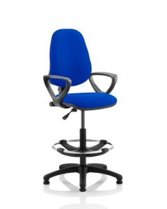 Eclipse Plus I Blue Chair With Loop Arms With Hi Rise Kit KC0243