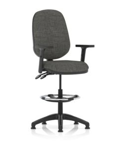 Eclipse Plus II Chair Charcoal Adjustable Arms Hi Rise Kit KC0260