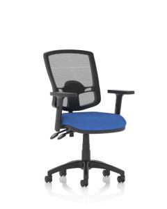 Eclipse Plus II Mesh Deluxe Chair Blue Adjustable Arms KC0307