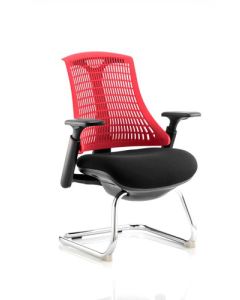 Eclipse Plus III Medium Mesh Back Task Operator Office Chair Black Seat With Height Adjustable Arms - KC0375