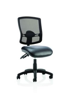 Eclipse Plus 2 Deluxe Mesh Back Chair Black with Soft Bonded Leather Seat KC0423