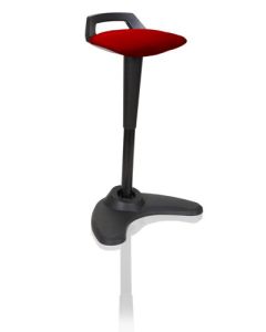 Dynamic Spry Stool Black Frame and Bespoke Colour Fabric Seat Bergamot Cherry - KCUP1202