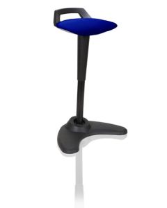Dynamic Spry Stool Black Frame and Bespoke Colour Fabric Seat Stevia Blue - KCUP1207