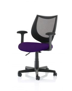 Camden Black Mesh Chair in Tansy Purple KCUP1521
