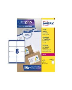 Avery Laser Parcel Label 99x67.7mm 8 Per A4 Sheet White (Pack 320 Labels) L7165-40