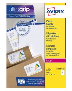 Avery Laser Parcel Label 139x99mm 4 Per A4 Sheet White (Pack 1000 Labels) L7169-250