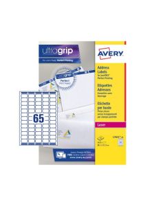 Avery Laser Mini Label 38x21mm 65 Per A4 Sheet White (Pack 1625 Labels) L7651-25