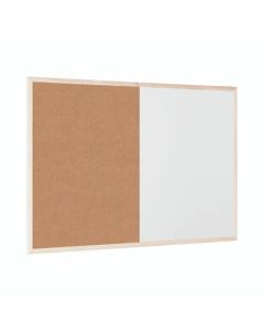 Bi-Office Combination Board Cork/Non Magnetic Whiteboard Pine Frame 600x400mm - MX03001010