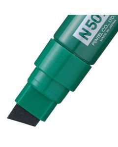 Pentel N50XL Permanent Marker Jumbo Chisel Tip 17mm Line Green (Pack 6) - N50XL-D