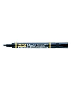 Pentel N860 Permanent Marker Chisel Tip 2.5-7mm Line Black (Pack 12) - N860-AE