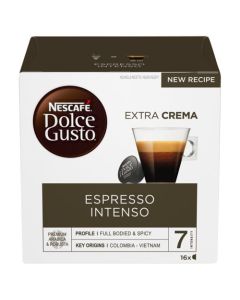Nescafe Dolce Gusto Espresso Intenso Coffee 16 Capsules (Pack 3) - 12386552