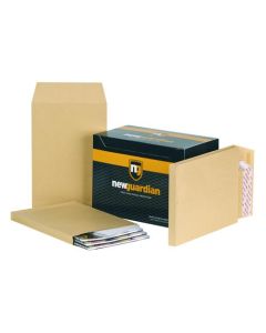 New Guardian Pocket Gusset Envelope C4 Peel and Seal Plain Power-Tac 25mm Gusset 130gsm Manilla (Pack 100) - E27266