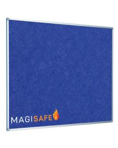Magiboards Fire Retardant Blue Felt Noticeboard Aluminium Frame 900x600mm - NX1A02FRBLU