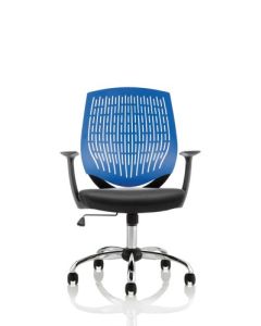 Dura Medium Back Task Operator Office Chair With Arms Blue Back/Black Airmesh Seat - OP000015