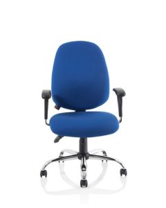 Lisbon Chair Blue Fabric With Arms OP000074