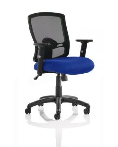 Portland Chair Blue Seat With Arms OP000219