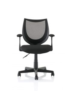 Camden Mesh Chair with Arms Black OP000238