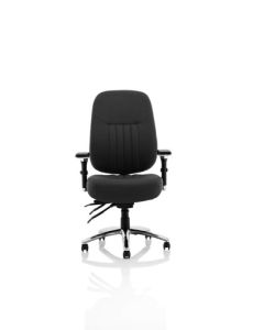 Barcelona Deluxe Black Fabric Operator Chair OP000242