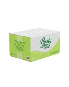 Purely Kind Hand Towels V Fold 2Ply Plastic Free Packaging FSC White (Pack 4000) PK1010