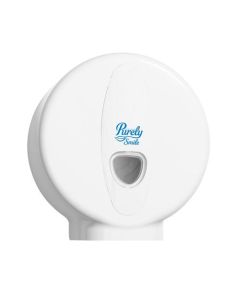 Purely Smile Mini Jumbo Toilet Roll Dispenser White PS1702